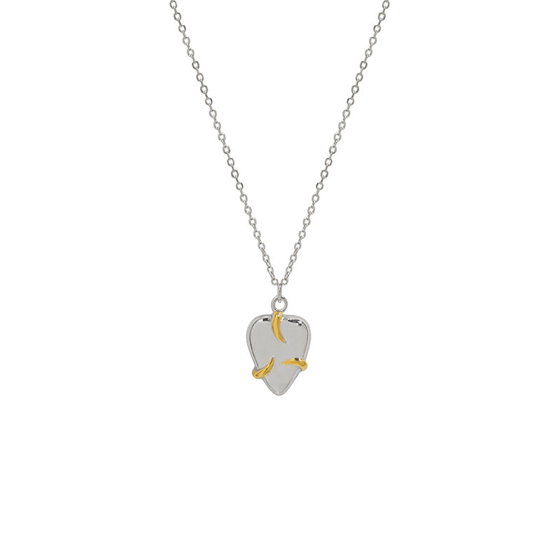 Mindful Embrace Heart 925 Sterling Silver Necklace