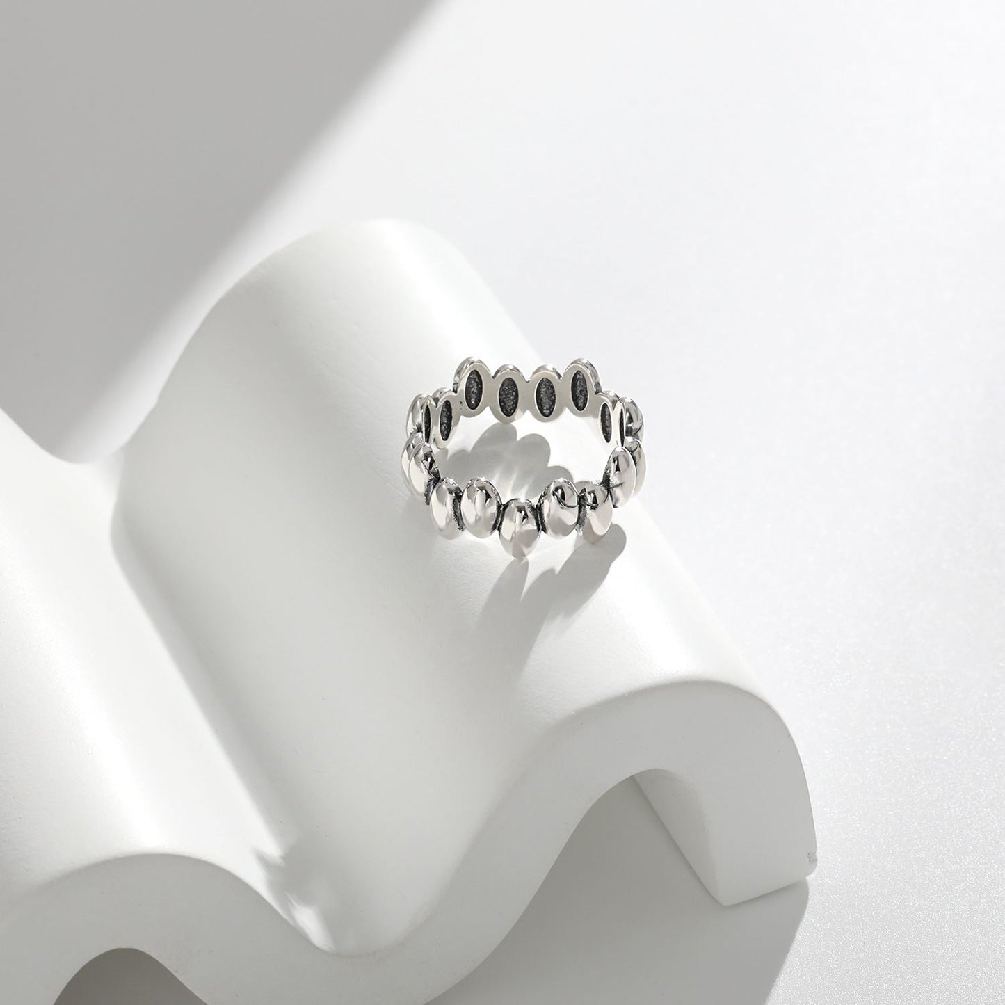 Geometry Ellipse 925 Sterling Silver Ring