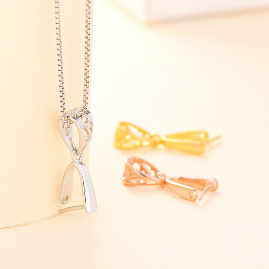 Modern Hollow U Shape 925 Sterling Silver DIY Bail