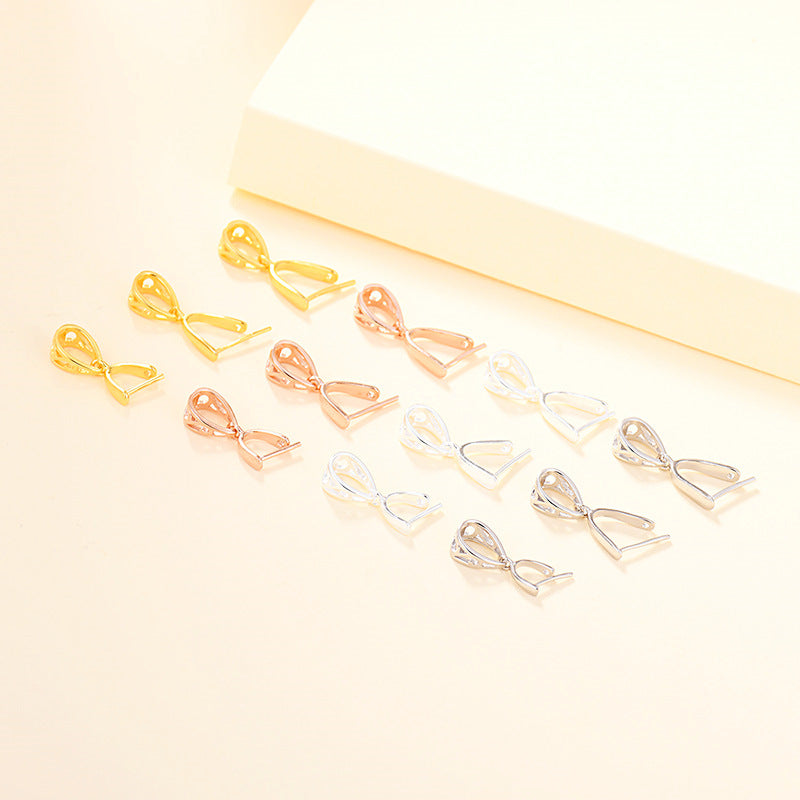 Modern Hollow U Shape 925 Sterling Silver DIY Bail