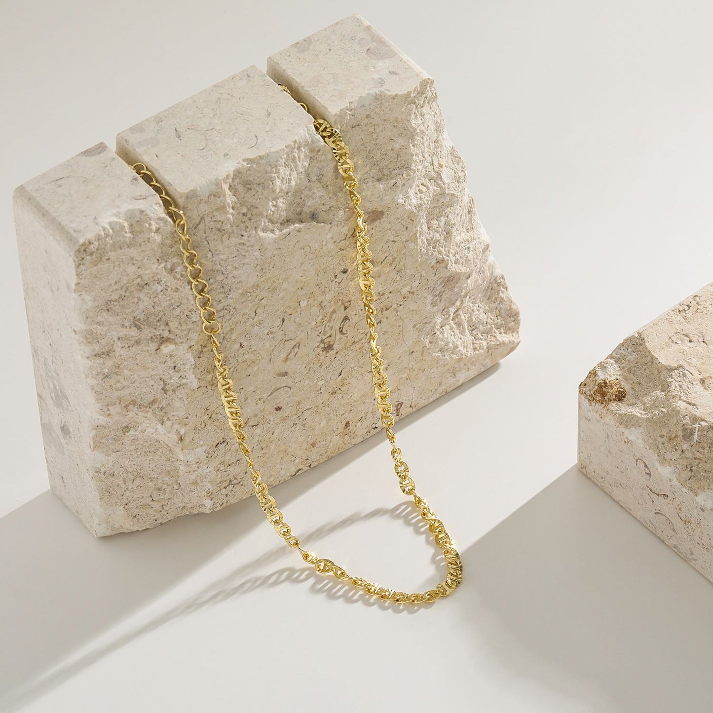 Minimal Interlock Chain 925 Sterling Silver Anklet
