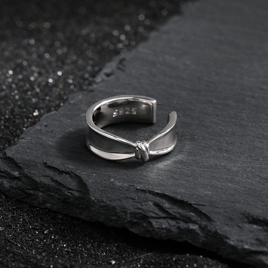 Girl Fashion Knot 925 Sterling Silver Non-Pierced Earring(Single)