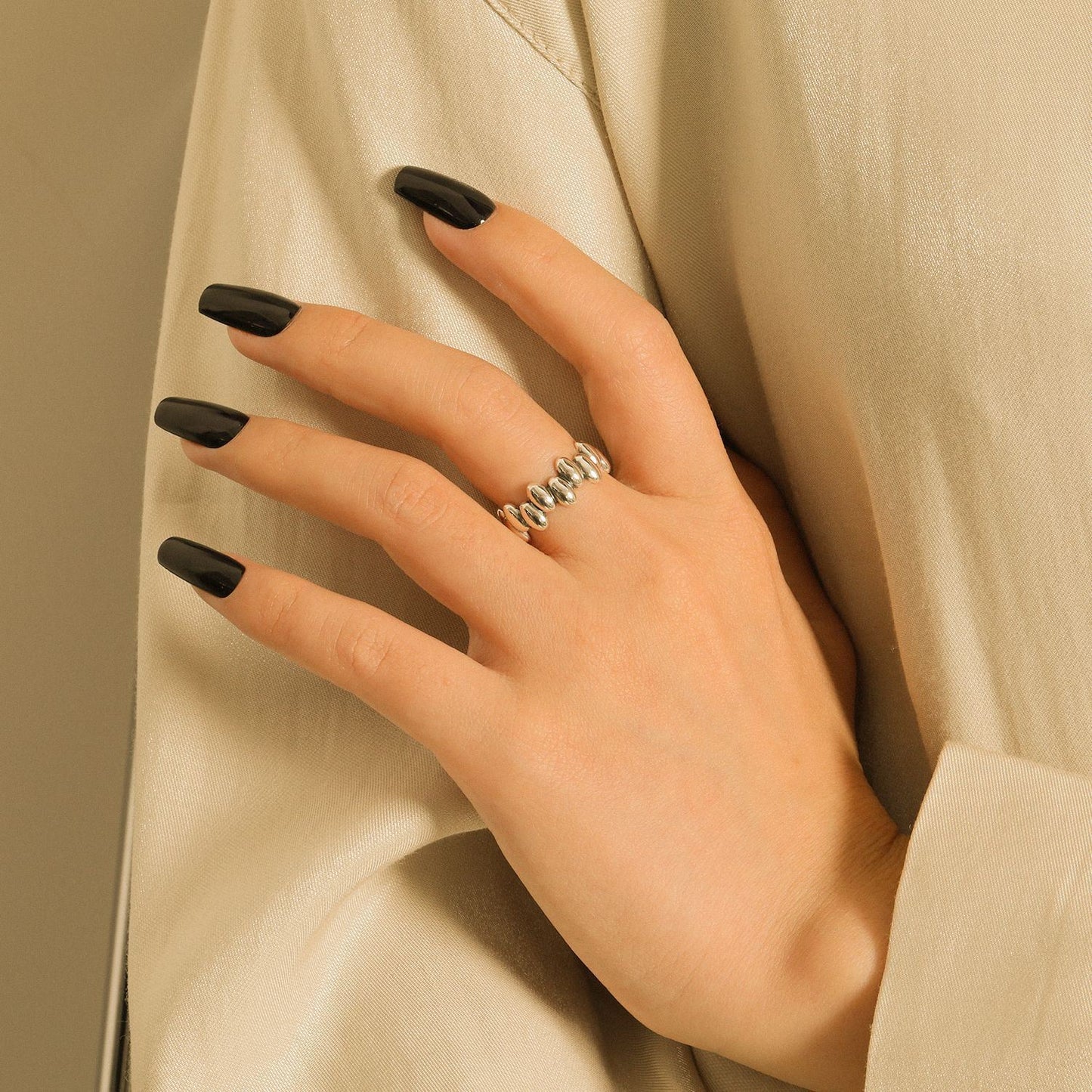 Geometry Ellipse 925 Sterling Silver Ring