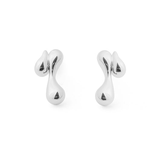Mindful Electroforming Hollow Irregular Chunky Drop Waters Hypoallergenic S999 Sterling Silver Statement Earrings(Pre-Sale)