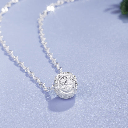 Modern Circle Pattern 925 Sterling Silver DIY Round Beads