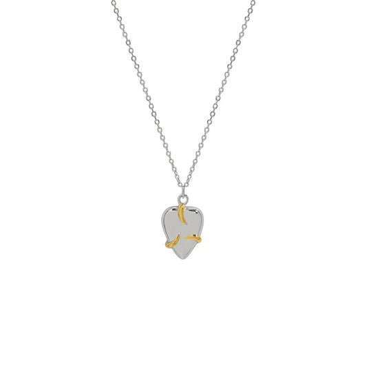 Mindful Embrace Heart 925 Sterling Silver Necklace