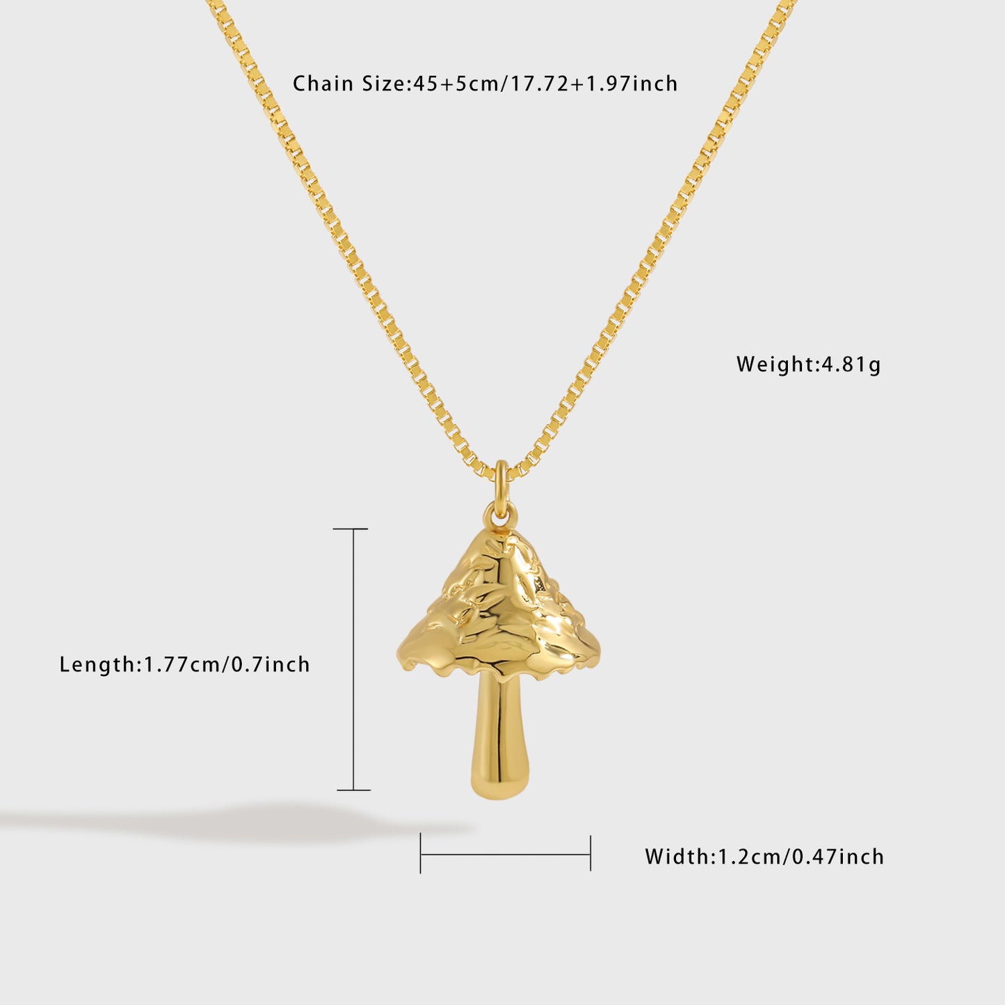 Women Daily Fashion Jewelry Holiday 925 Sterling Silver Holiday Irregular Mushroom Necklace