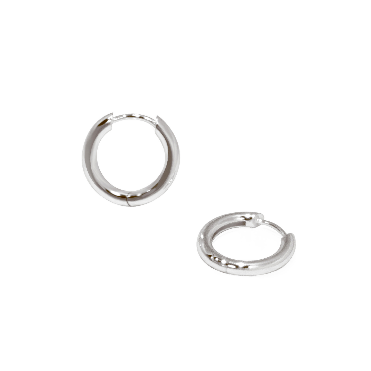 Minimalist 925 Sterling Silver Plain Hoop Earrings