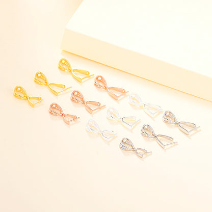 Modern Hollow U Shape 925 Sterling Silver DIY Bail