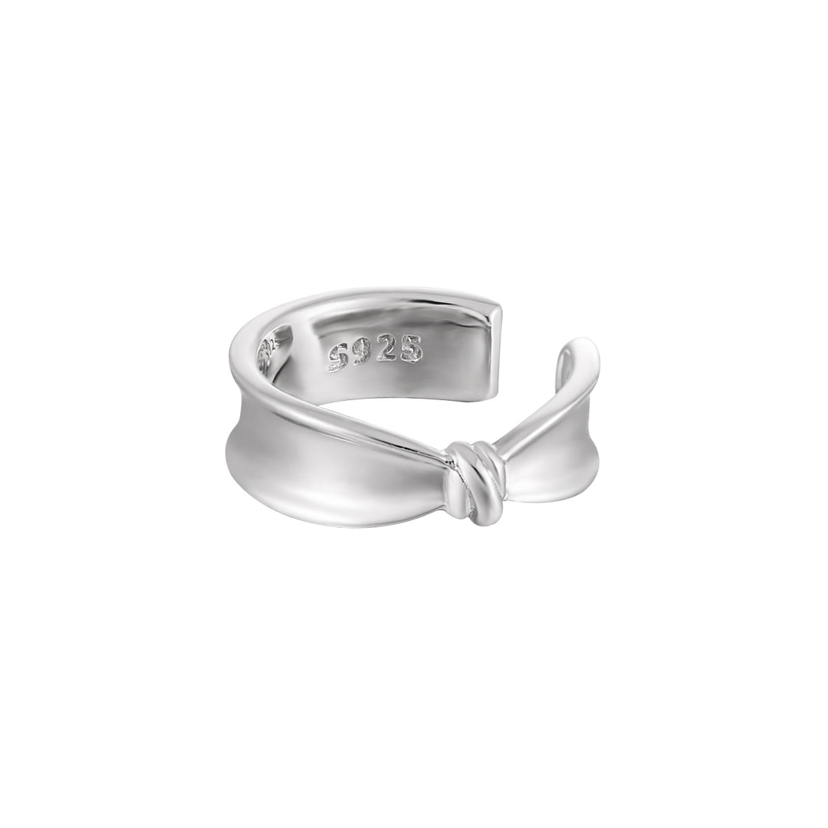 Girl Fashion Knot 925 Sterling Silver Non-Pierced Earring(Single)