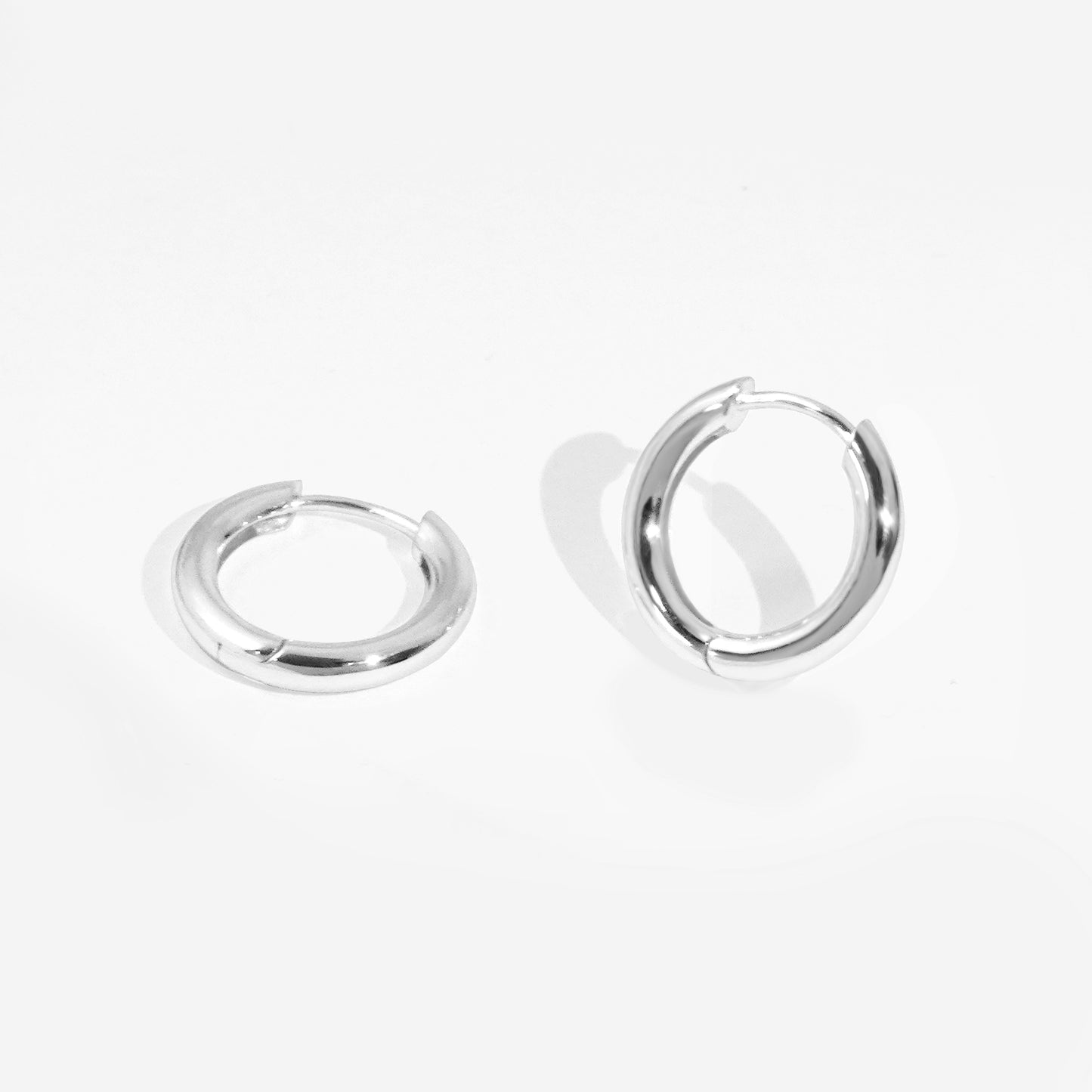 Minimalist 925 Sterling Silver Plain Hoop Earrings