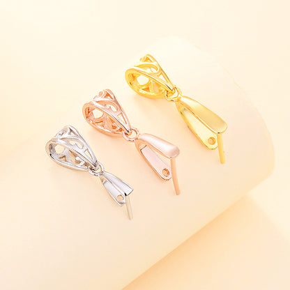Modern Hollow U Shape 925 Sterling Silver DIY Bail