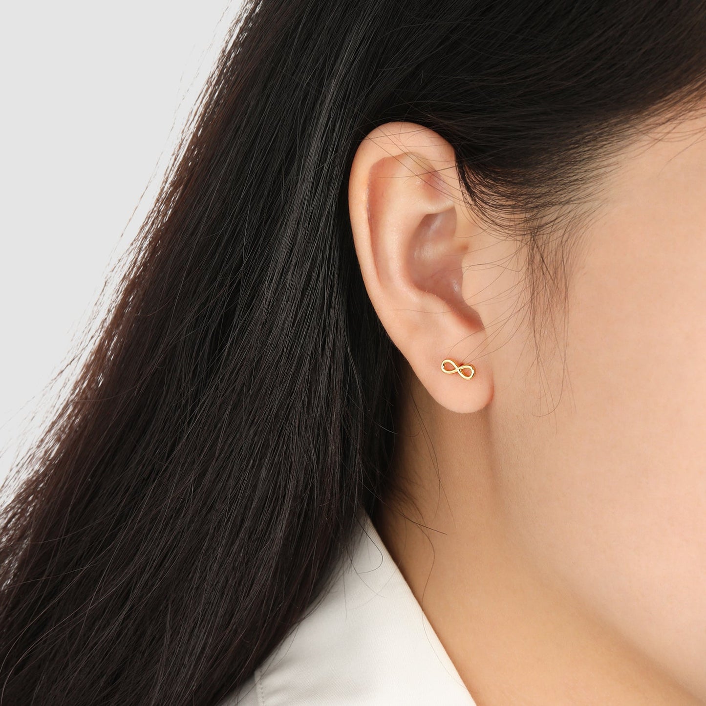 Gift Hollow Infinite ∞ 925 Sterling Silver Stud Earrings