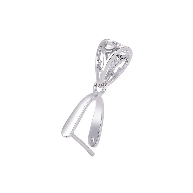 Modern Hollow U Shape 925 Sterling Silver DIY Bail